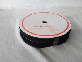 tiras autocolantes 100% poliester 25mm cor preto rolo 25mt