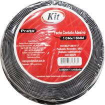 tiras autocolantes Adesivo Preto 16MM Rolo com 10 Metros para Fixação e Artesanato