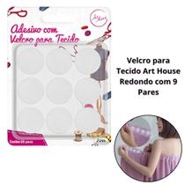 tiras autocolantes para Tecido Art House Redondo com 9 Pares - ZEIN