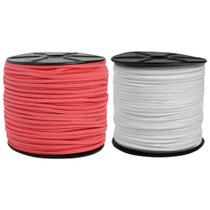 Tiras de Camurça 2.7mm 20 Metros Rosa e 20 Metros Branco Para Artesanato Tiras de Camurça 2.7mm 20 Metros Rosa e 20 Metros Branco Para Artesanato