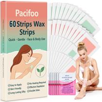 Tiras de cera Pacifoo 60 unidades para depilação corporal e facial Tiras de cera Pacifoo 60 unidades para depilação corporal e facial