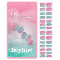 Tiras de Gel Semi-Curado para Unhas Postiças heyhae Rosa Arco-Íris