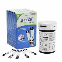 Tiras de glicose g-tech lite com 25 unidades