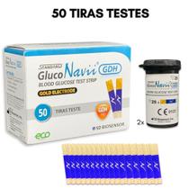 Tiras De Glicose Medir Glicemia Gluconavii Gdh Kit C/50