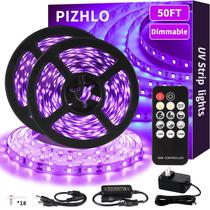 Tiras de luz preta PIZHLO de 15 m com 900 LEDs remotos não impermeáveis Tiras de luz preta PIZHLO de 15 m com 900 LEDs remotos não impermeáveis