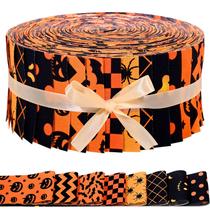 Tiras de tecido Bolsome Halloween Orange Black 40 unidades 100x6,5 cm Tiras de tecido Bolsome Halloween Orange Black 40 unidades 100x6,5 cm