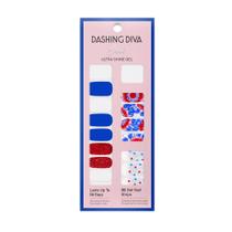 Tiras de unhas de gel Dashing Diva Patriotic Gloss Nails, 3 peças