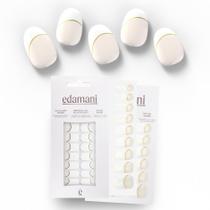 Tiras de unhas de gel edamani, gel instantâneo 100% real totalmente curado