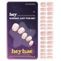 Tiras de unhas de gel heyhae, semi-curadas, rosa de verão com 28 tiras