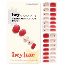 Tiras de unhas de gel heyhae, semi-curadas, vermelho sólido, qualidade de salão Tiras de unhas de gel heyhae, semi-curadas, vermelho sólido, qualidade de salão