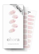 Tiras de unhas de gel Sohora semi-curadas em rosa francês romântico