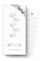 Tiras de unhas de gel Sohora semicuradas e brancas limpas com acessórios Tiras de unhas de gel Sohora semicuradas e brancas limpas com acessórios