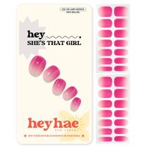 Tiras de Unhas Postiças Heyhae Gel Semi-Curado Ombre Rosa