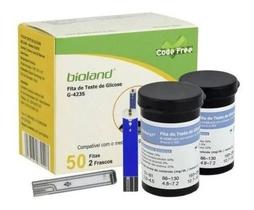 Tiras/Fitas De Glicose Diabetes Bioland G-500 c/50 unidades