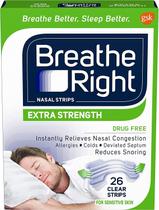 Tiras nasais Breathe Right Extra Strength Clear 78 unidades