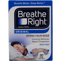 Tiras nasais Breathe Right Original Tan Large, 30 unidades, pacote com 2