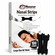 Tiras Nasais Massner Grandes Pretas Pacote com 100 Unidades 66x19mm Tiras Nasais Massner Grandes Pretas Pacote com 100 Unidades 66x19mm