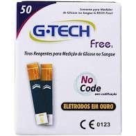 Tiras para medidor de glicose g-tech free cx com 50un Tiras para medidor de glicose g-tech free cx com 50un