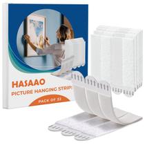 Tiras para pendurar fotos HASAAO Heavy Duty 64 Strips Tiras para pendurar fotos HASAAO Heavy Duty 64 Strips