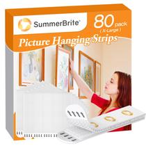 Tiras para pendurar fotos Summerbrite White 40 pares grandes