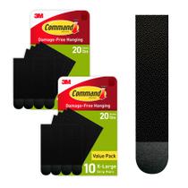 Tiras para Pendurar Quadros Command XL 20 lb Pretas, 20 pares Tiras para Pendurar Quadros Command XL 20 lb Pretas, 20 pares