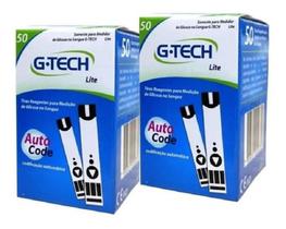Tiras Reagentes G-Tech Free Lite P/ Teste De Glicemia 100 Un