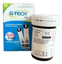 Tiras Reagentes G-Tech Lite Teste De Glicemia Caixa 50 Un Az