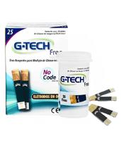 Tiras Reagentes G-Tech Modelo Free com 25 Unidades