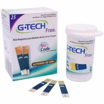 Tiras Reagentes Medição de Glicose G-Tech Free 25 Unidades - Gtech