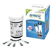 Tiras Reagentes Medidor Glicemia Diabetes G-Tech Lite 50 Unidades