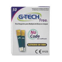 Tiras Reagentes Medidor Glicemia G-Tech Free1 50 Unidades