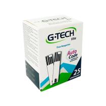 Tiras Reagentes Medidor Glicemia G-Tech Vita 25 Unidades
