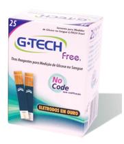 Tiras Reagentes para Medição de Glicose G-Tech Free com 25 unidades