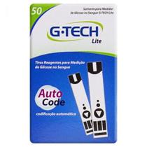 Tiras Reagentes para Medição de Glicose G-Tech Lite com 50 unidades