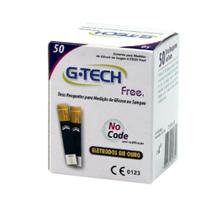 Tiras Reagentes para Medição de Glicose no Sangue G-Thec Free C/ 50