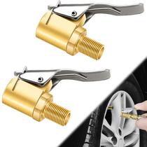 Tire Air Chuck Locking Brass, 2 peças LUMITECO para inflador Tire Air Chuck Locking Brass, 2 peças LUMITECO para inflador