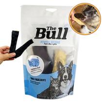 Tirinha de Búfalo 8 un The Bull Mordedor Natural Pele Búfalo Desidratada para Cachorro
