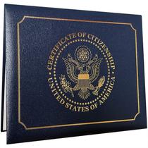 Titular do certificado CitizenshipFlashCards.us acolchoado com capa