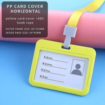 Titulares de passe de crachá titulares de cartão de trabalho com corda capa de cartão de identificação de