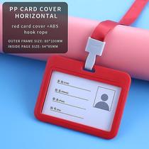 Titulares de passe de crachá titulares de cartão de trabalho com corda capa de cartão de identificação de