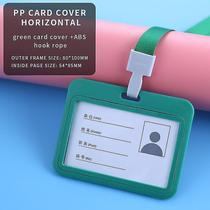 Titulares de passe de crachá titulares de cartão de trabalho com corda capa de cartão de identificação de