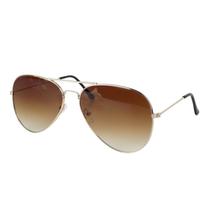 Titulo 9: oculos sol aviador aço inox banhado ouro marrom masculino qualidade premium casual orginal
