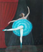 Titulo da Obra : Bailarina - Óleo sobre tela, 50x60cm. Tributo às bailarinas.
