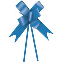 Título do Produto: Laço Pronto Liso 18MM Azul C/10UN - Pacote com 20