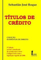 Títulos de Crédito Coleção Elementos de Direito Títulos de Crédito Coleção Elementos de Direito