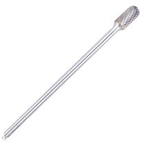 TJATSE Fresa rotativa de metal duro com haste extra longa SC-5L6, corte duplo, cabeça cilíndrica e esférica, 1/2 pol., diâmetro da haste 1/4 pol., haste de 6 pol., para retífica e furadeira
