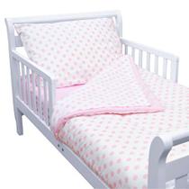 TL Care 100% algodão percal 4 peças criança roupa de cama conjunto, rosa, para meninas