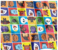 TNT Decorado Halloween Colorido