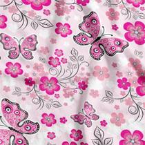 TNT Estampado 1,40M 40G Borboletas Rosa Rolo 25 Metros TNT Estampado 1,40M 40G Borboletas Rosa Rolo 25 Metros