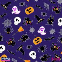 TNT Estampado 1,40M 40G Halloween Fundo Roxo com 25 Metros TNT Estampado 1,40M 40G Halloween Fundo Roxo com 25 Metros